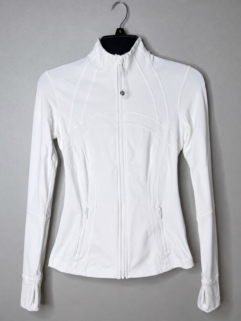 Lululemon Define Jacket White Full Zip Thumbhole Athletic Jacket Women’s Size 4